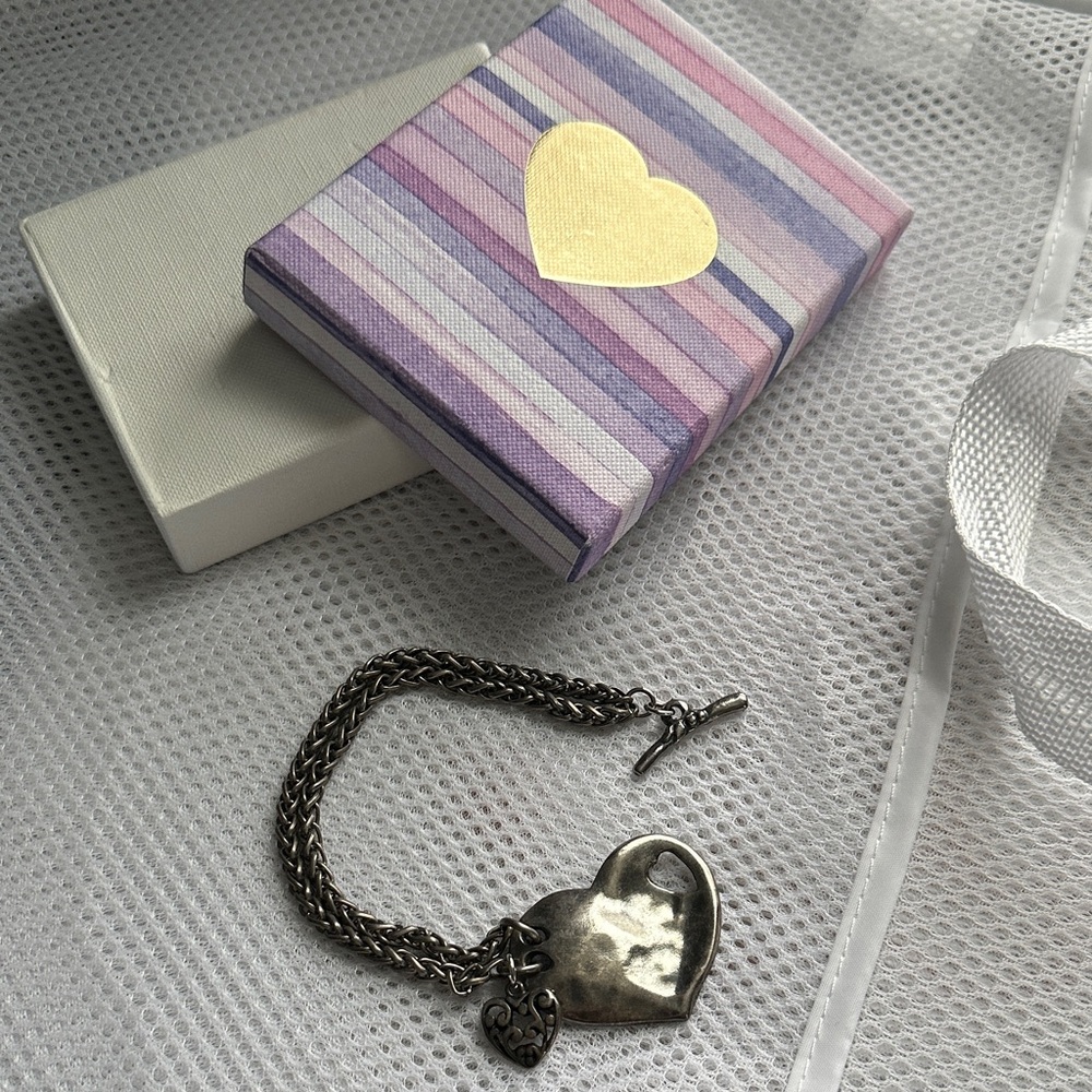 Silver Heart Charm Bracelet
